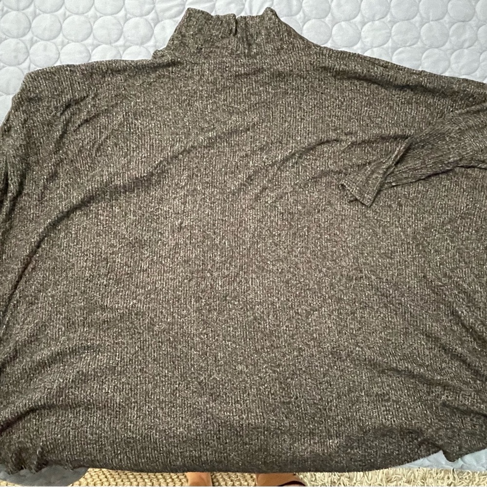 Charcoal gray moc turtleneck